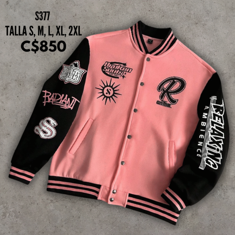 Chaqueta  estilo universitario.--S377