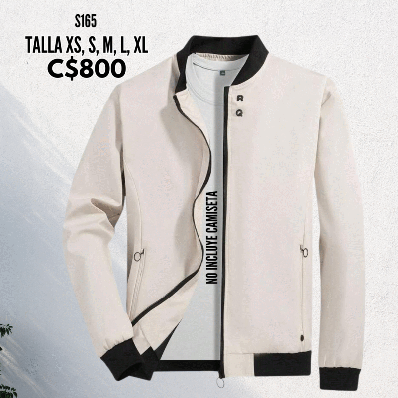 Chaqueta color beige (Sin camiseta) - S165