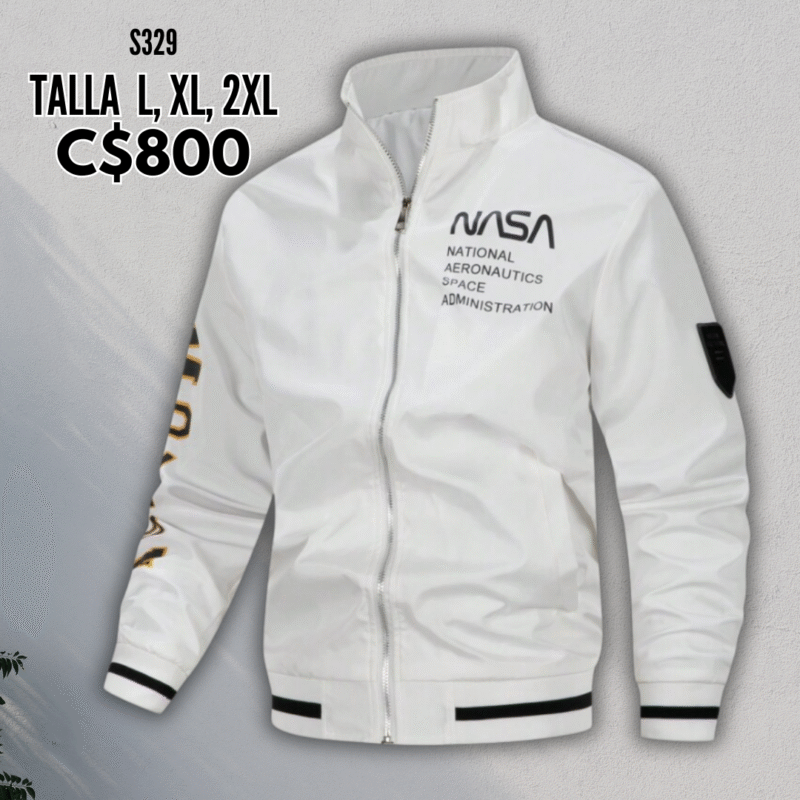Chaqueta blanca estilo impermeable.--S329
