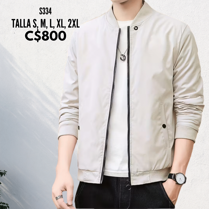 Chaqueta estilo impermeable beige - S334