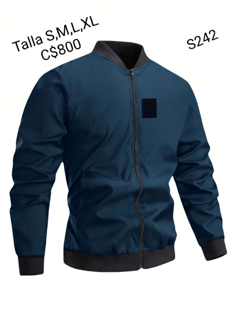 Chaqueta casual color azul real,--S242