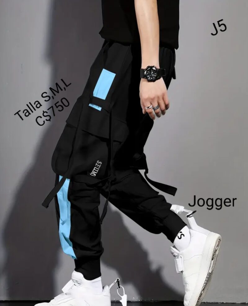 Jogger estilo urbano franja celeste