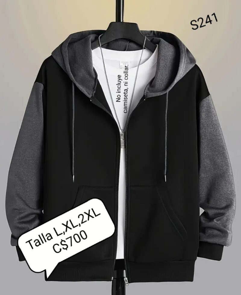 Chaqueta gris con negro.--S241