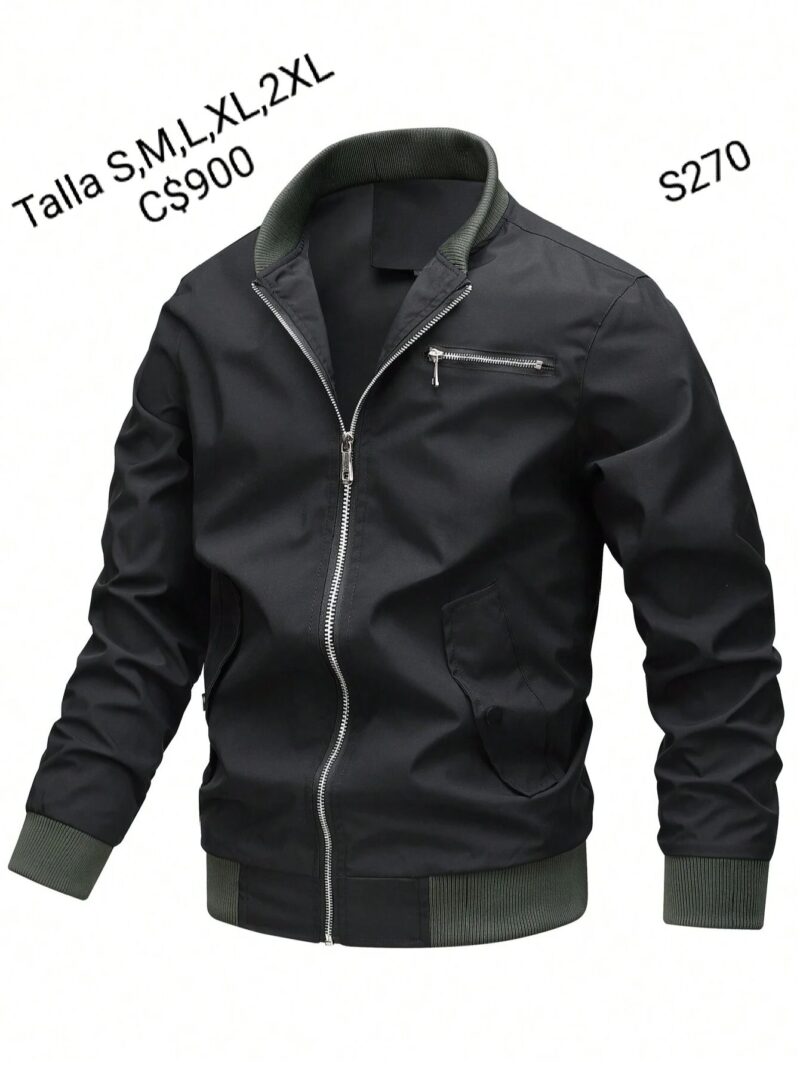 Chaqueta estilo impermeable negra