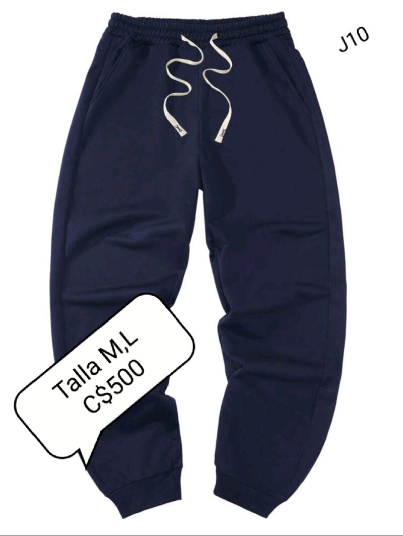 Jogger de tela color azul