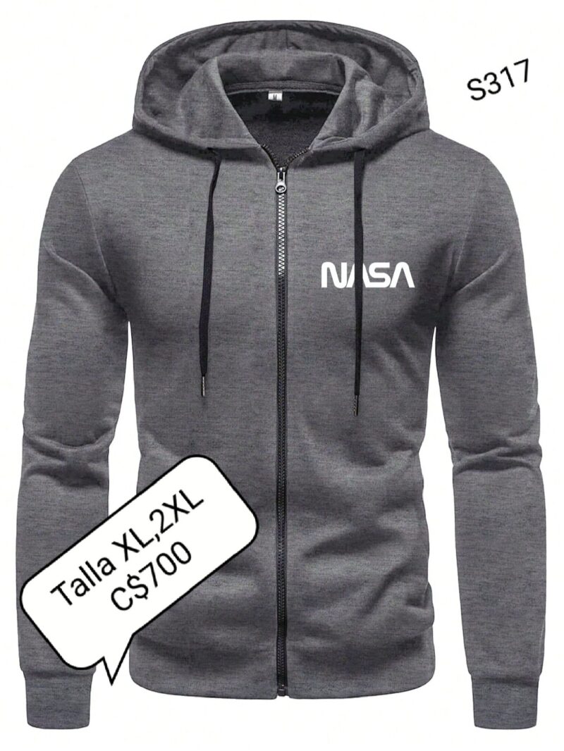 Sudadera color gris oscuro con estampado de NASA - S317