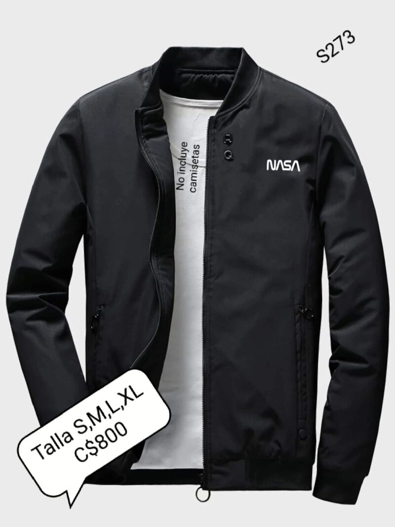 Chaqueta estilo impermeable color negro con bordes color Caqui