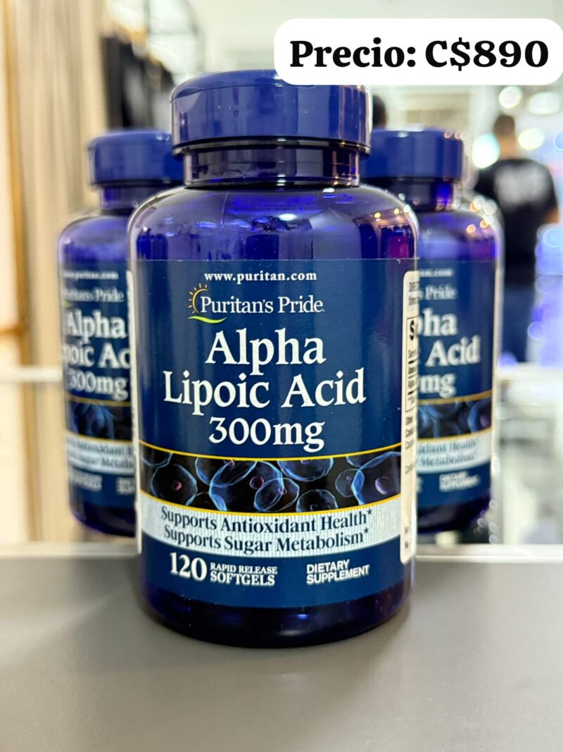 Ácido de alga lipoico 300mg de puritans pride