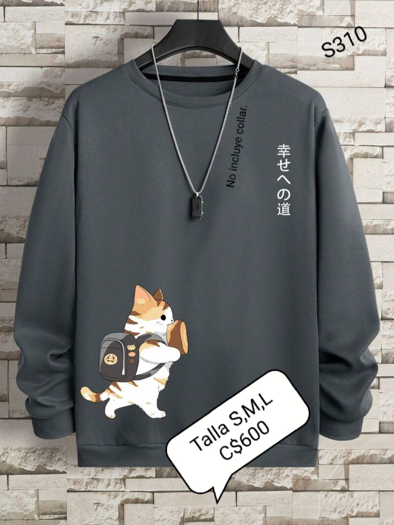 .Sudadera para hombre color gris.--S310
