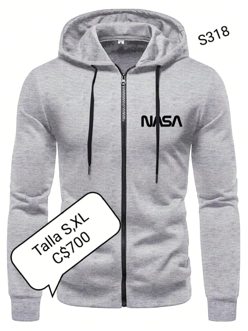 Sudadera color gris claro con estampado de NASA