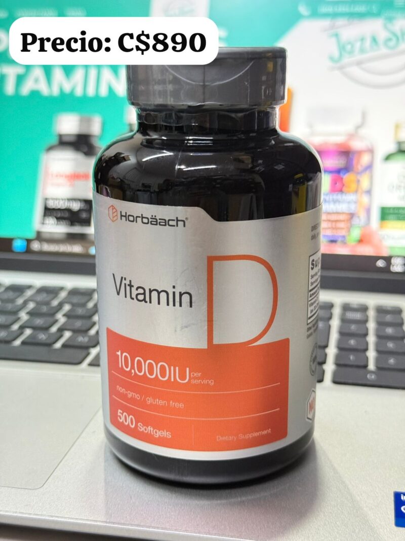 Vitamina D, 10,000 IU - Horbach 500 Softgels