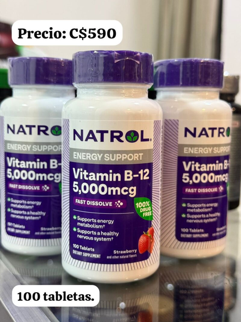 Vitamina B-12 Natrol de 5,000 mg