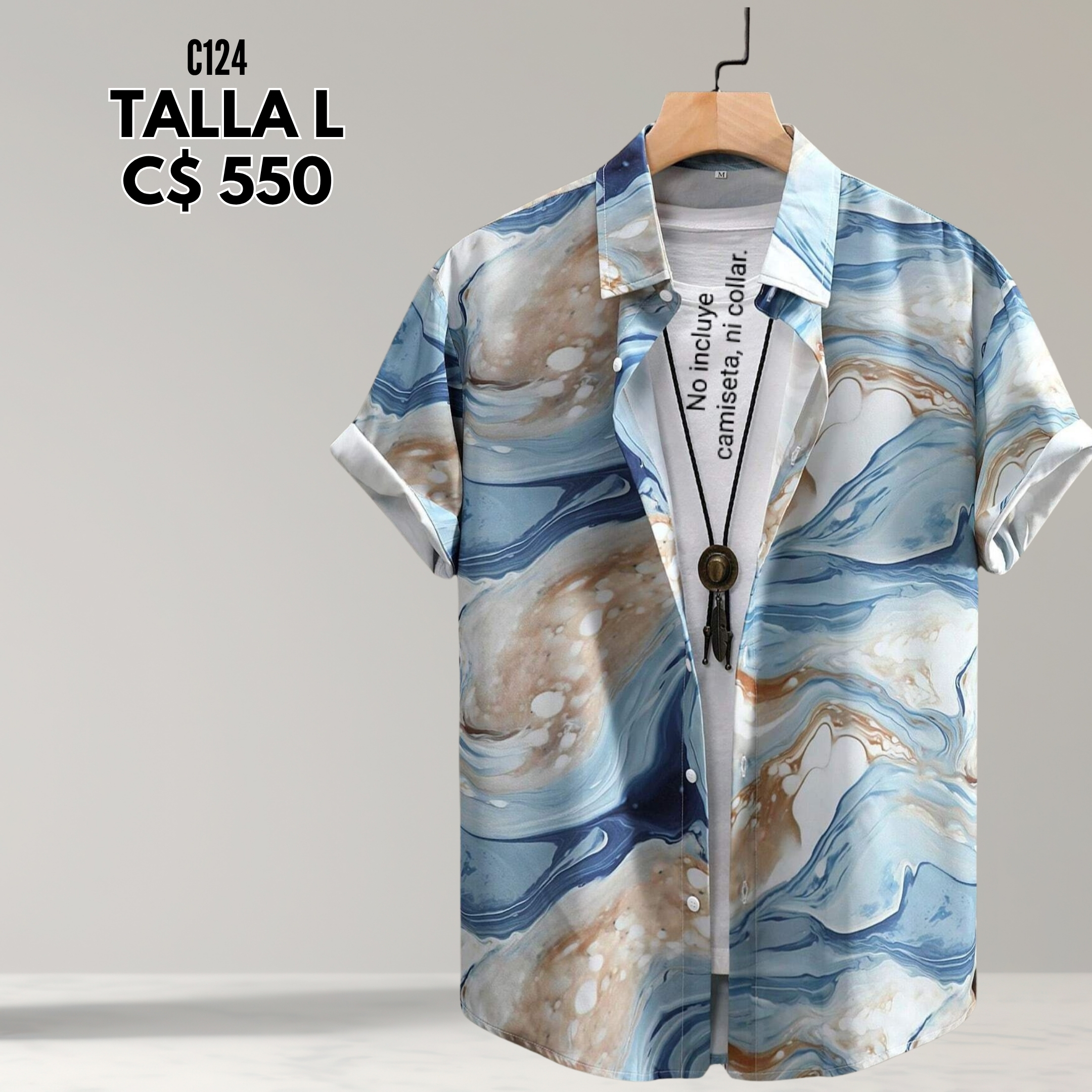 Camisa de vestir con diseño minimalista--C124