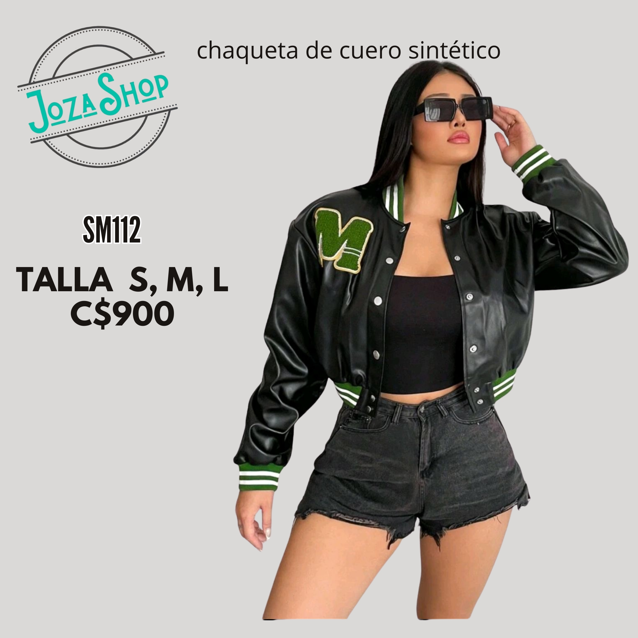Chaqueta de cuero sintético--SM112