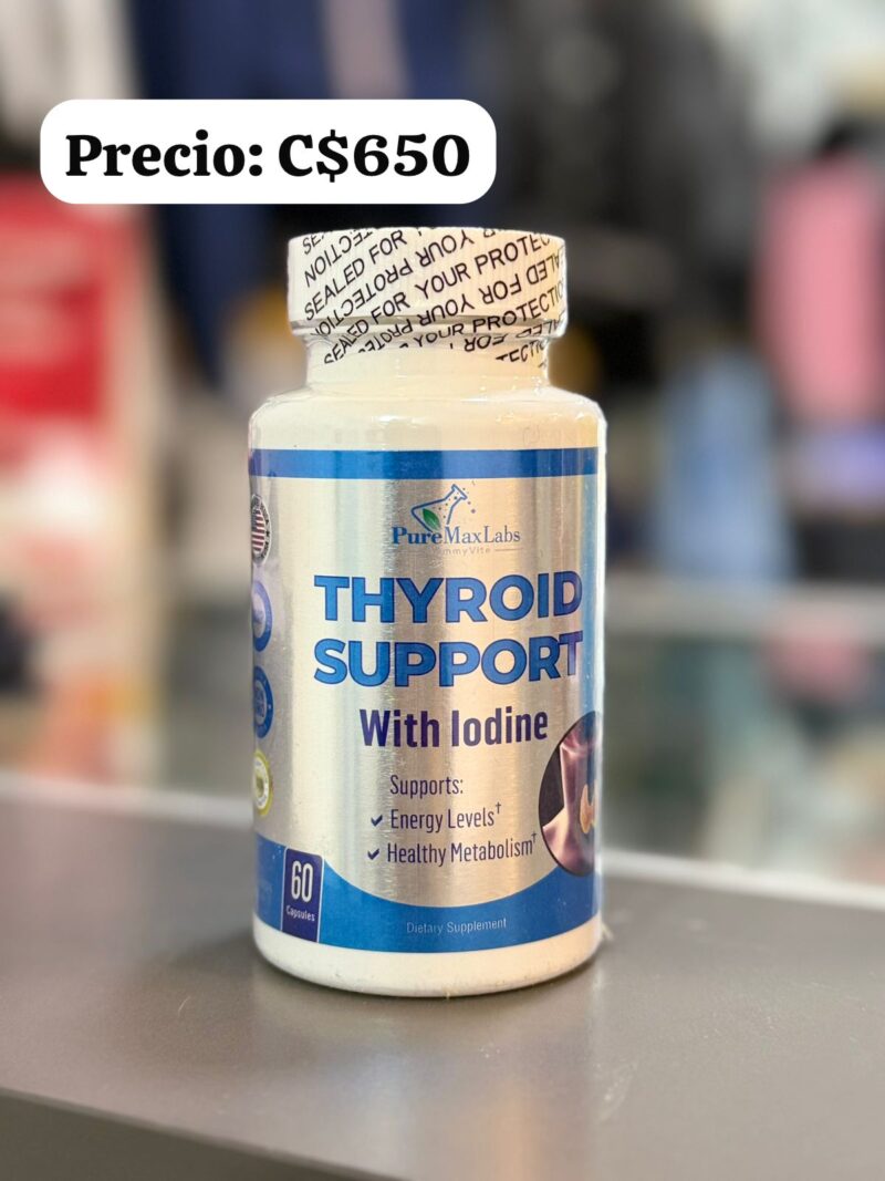 Apoyo para la tiroides con yodo.