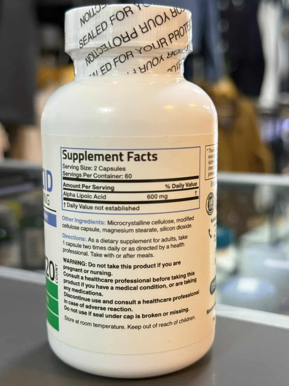 Ácido Alfa Lipoico Bronson de 600 mg - Imagen 2