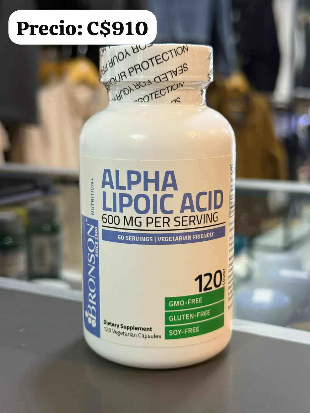 Ácido Alfa Lipoico Bronson de 600 mg