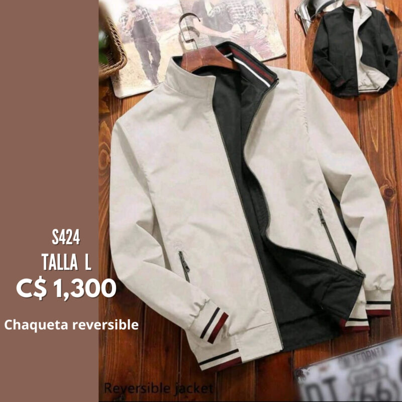 Chaqueta estilo reversible.--S424