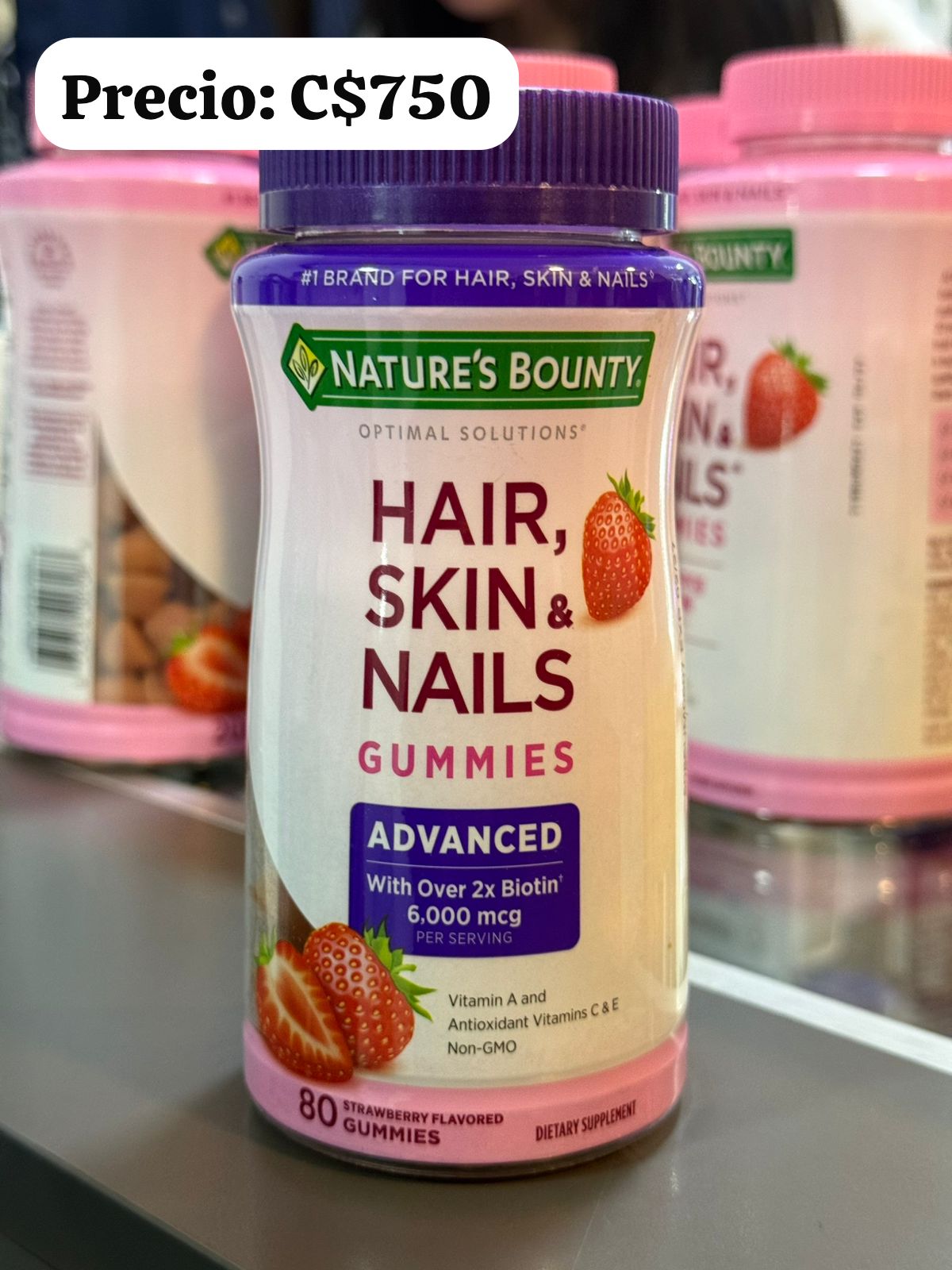 hair, skin, nails advanced 80 gomitas