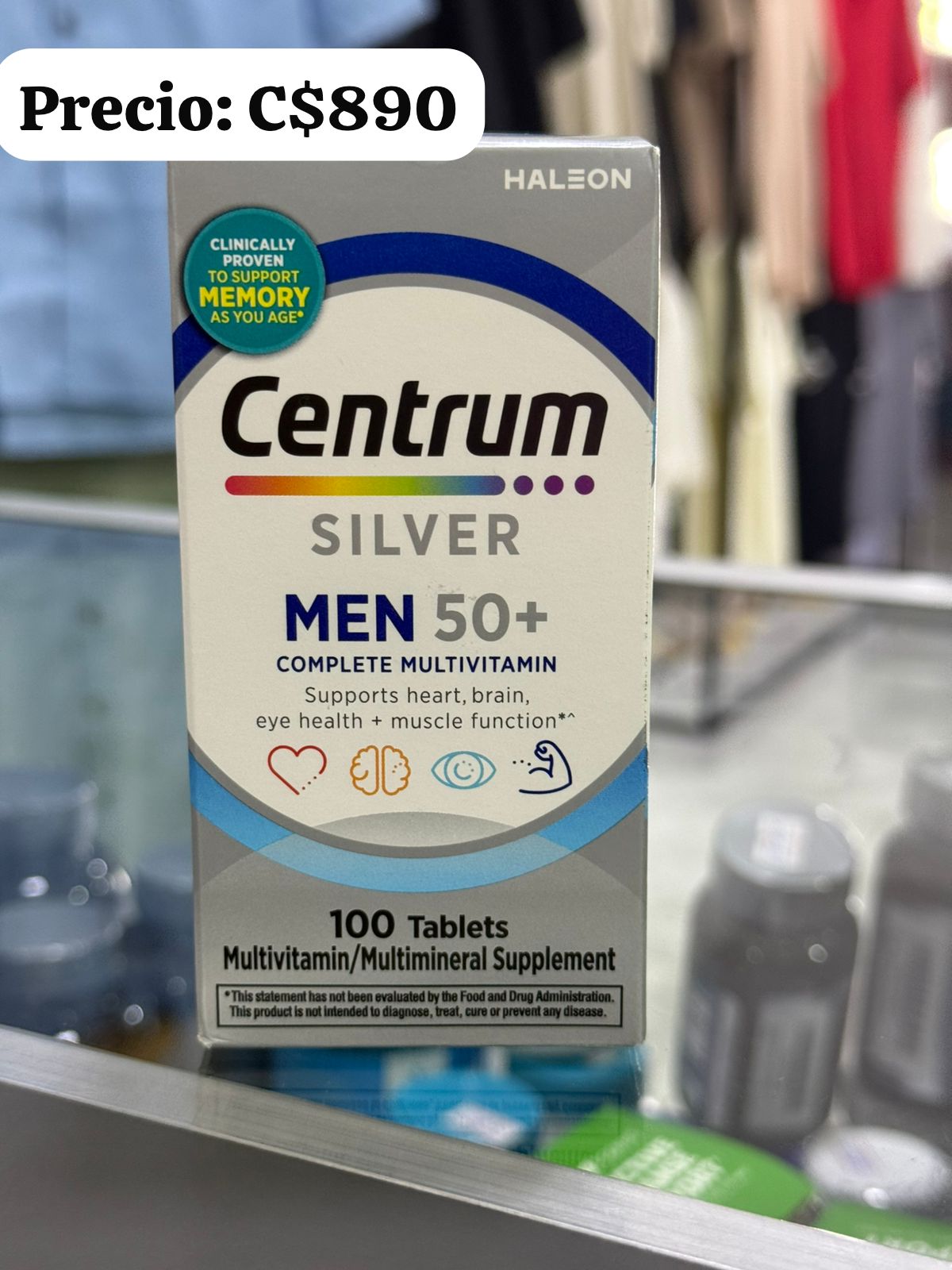 centrum hombre +50 100 tabletas