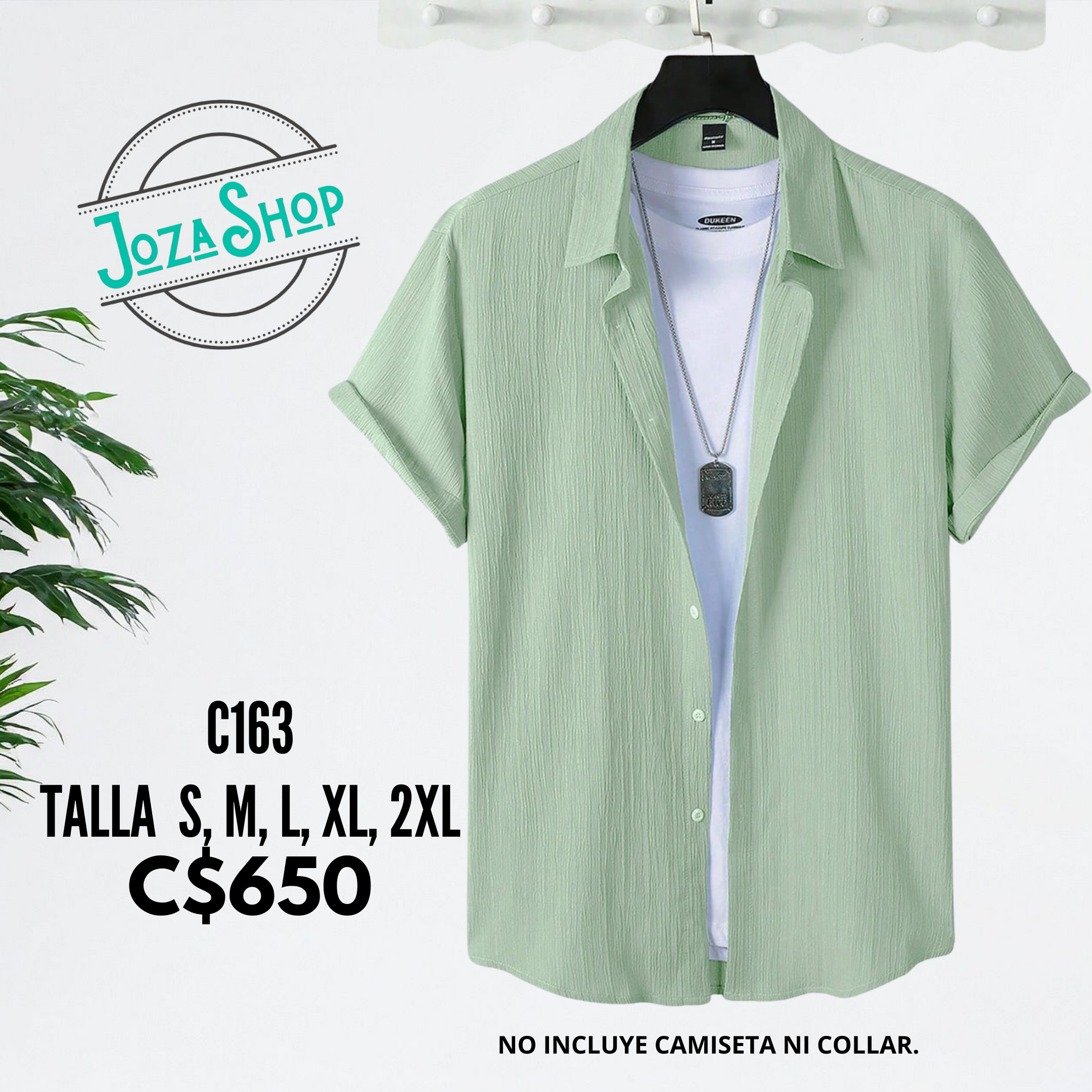 Camisa verde claro - C163