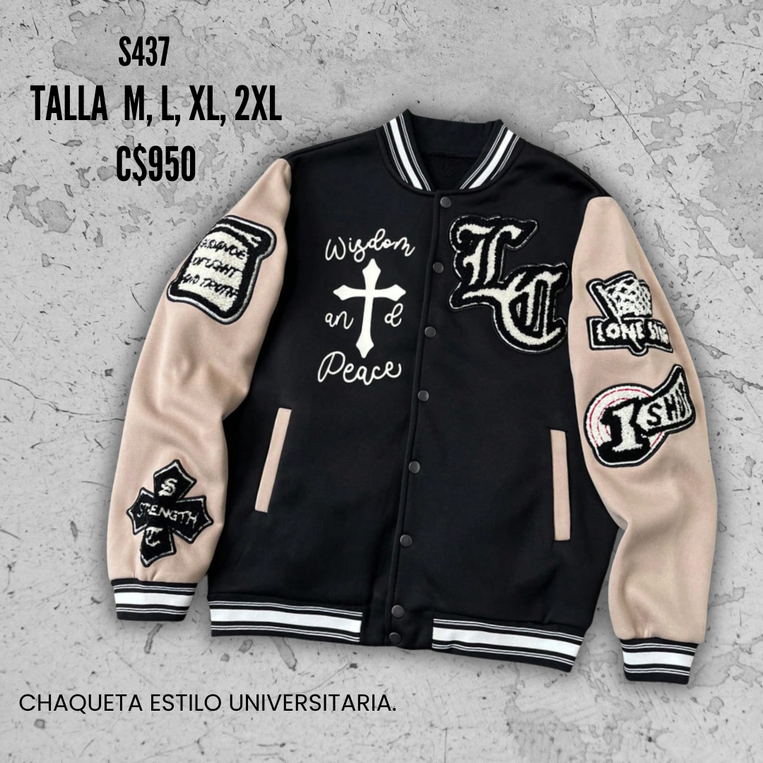 Chaqueta estilo Universitaria - S437